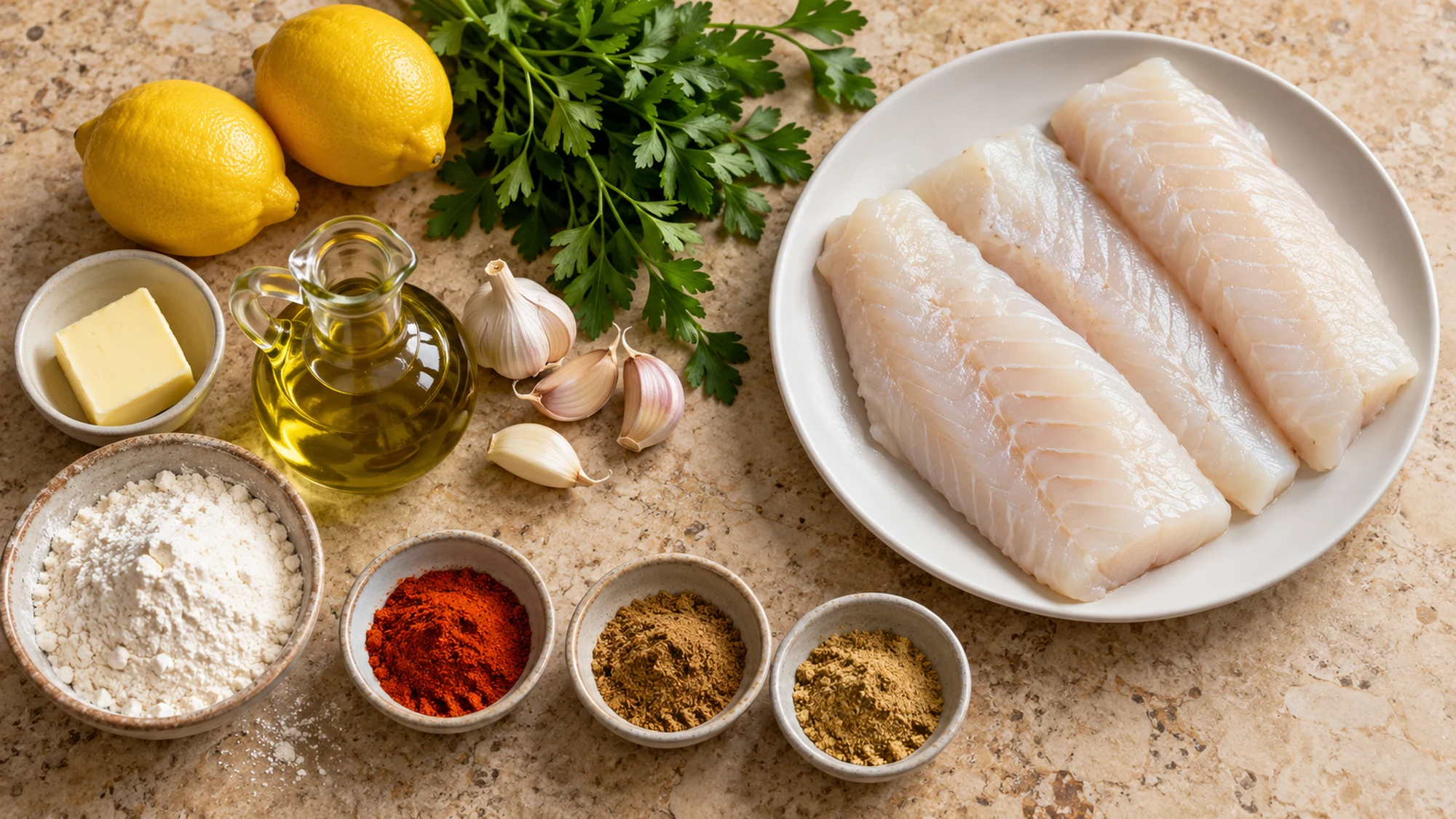 Lemon Garlic Baked Cod With a Light Golden Crust
